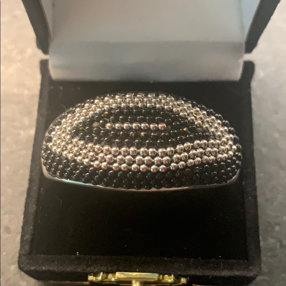 Black and Silver Chunky Ring